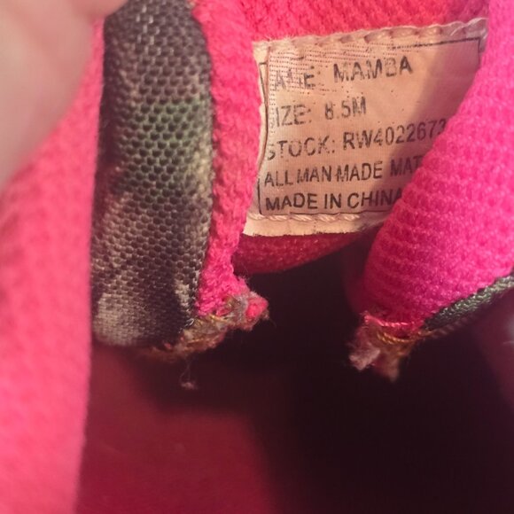 Realtree Mamba Camo Trail Shoes Women Size 8.5 Brown Pink Hiking Outdoor Hunting - Picture 10 of 10